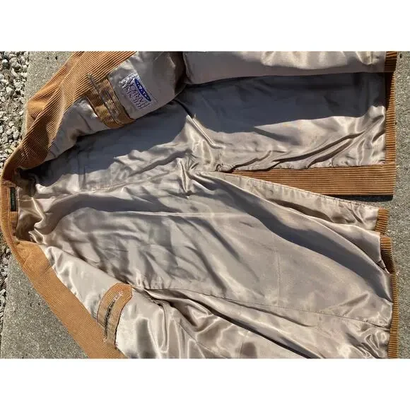 VTG Rhenish Harbor Knit Mens 44L 100% Cotton Corduroy blazer coat brown tan - Picture 4 of 5